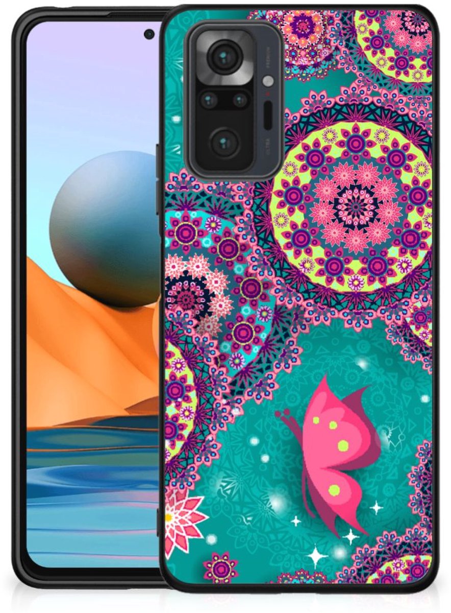 Xiaomi Redmi Note 10 Pro Leuk Telefoonhoesje Cirkels en Vlinders