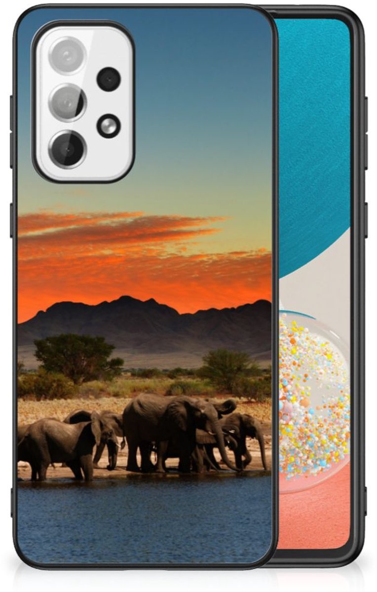 Samsung Galaxy A73 Dierenprint Telefoonhoesje Olifanten