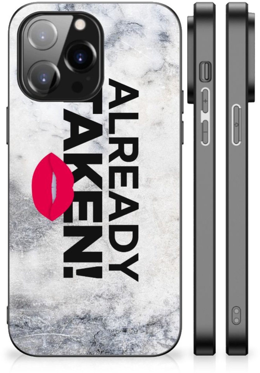 Back Cover voor iPhone 14 Pro Max Telefoon Hoesje met tekst Already Taken White