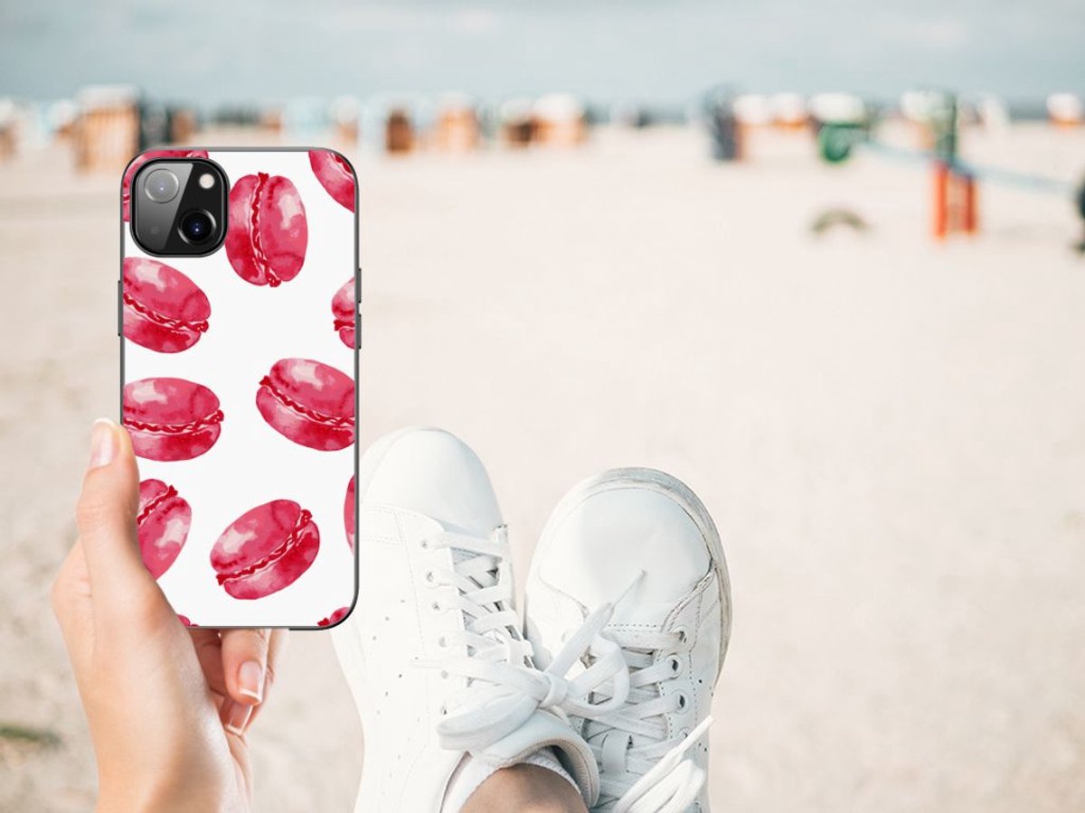 iPhone 14 Plus Back Cover Hoesje Pink Macarons