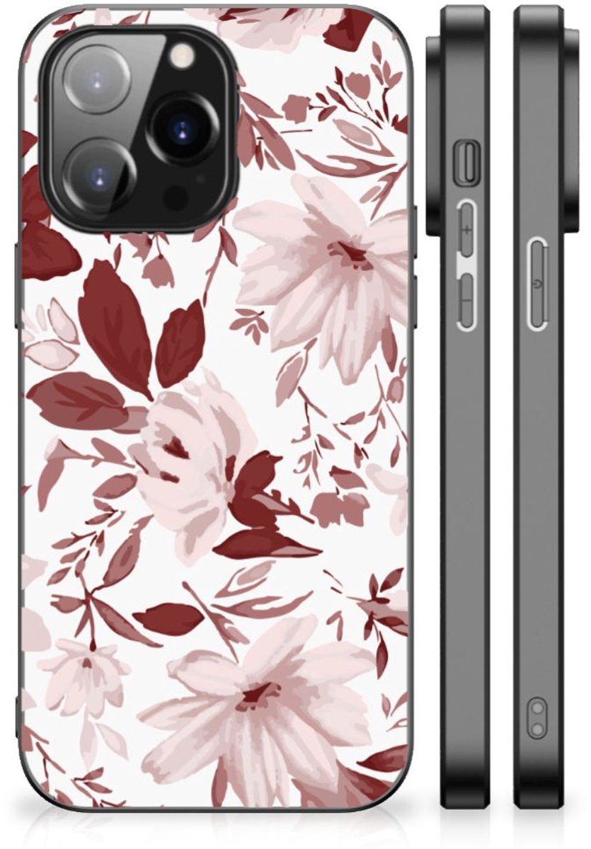 Kleurrijke Telefoonhoesje iPhone 14 Pro Max Watercolor Flowers