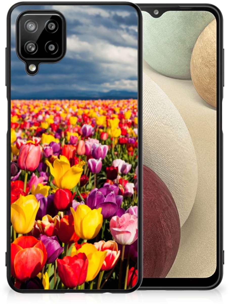 Samsung Galaxy A12 Bloemen Hoesje Tulpen