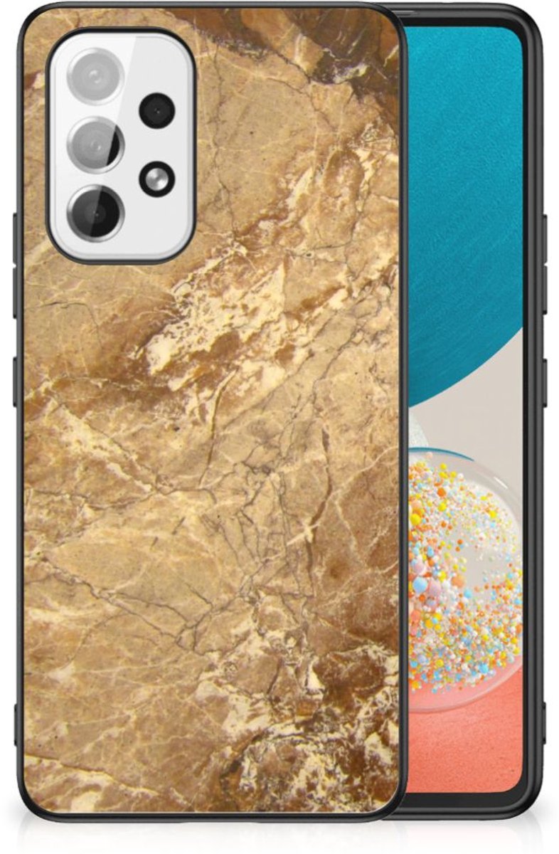 Samsung Galaxy A53 Marmeren Print Telefoonhoesje Marmer Creme