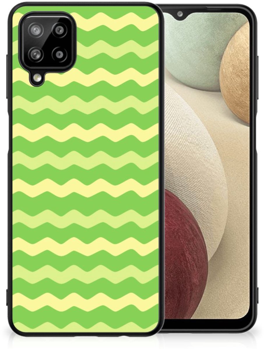 Samsung Galaxy A12 Back Case Waves Green