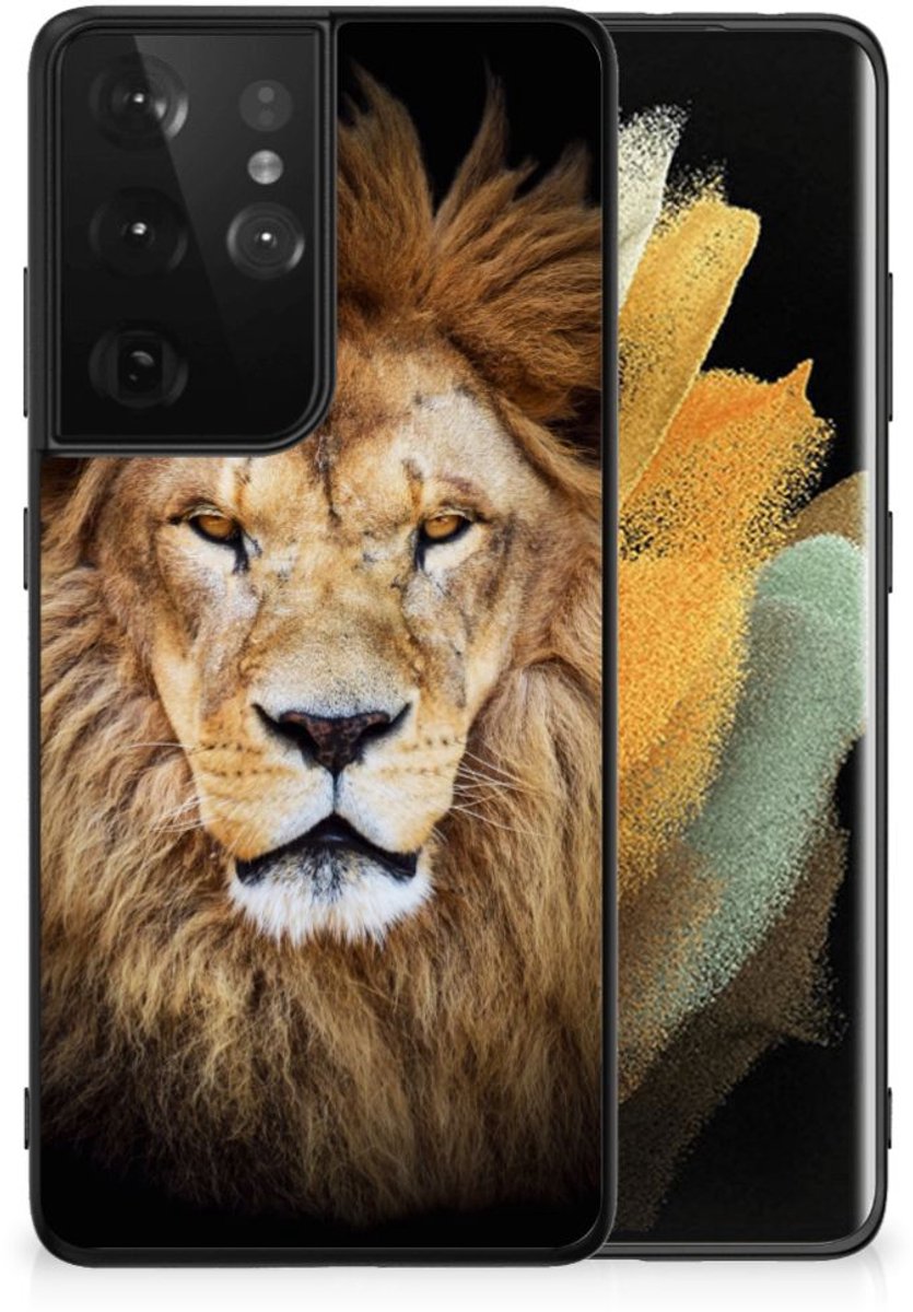 Samsung Galaxy S21 Ultra Dierenprint Telefoonhoesje Leeuw
