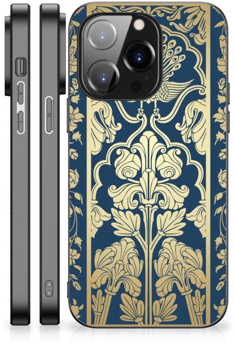iPhone 14 Pro Bloemen Hoesje Beige Flowers
