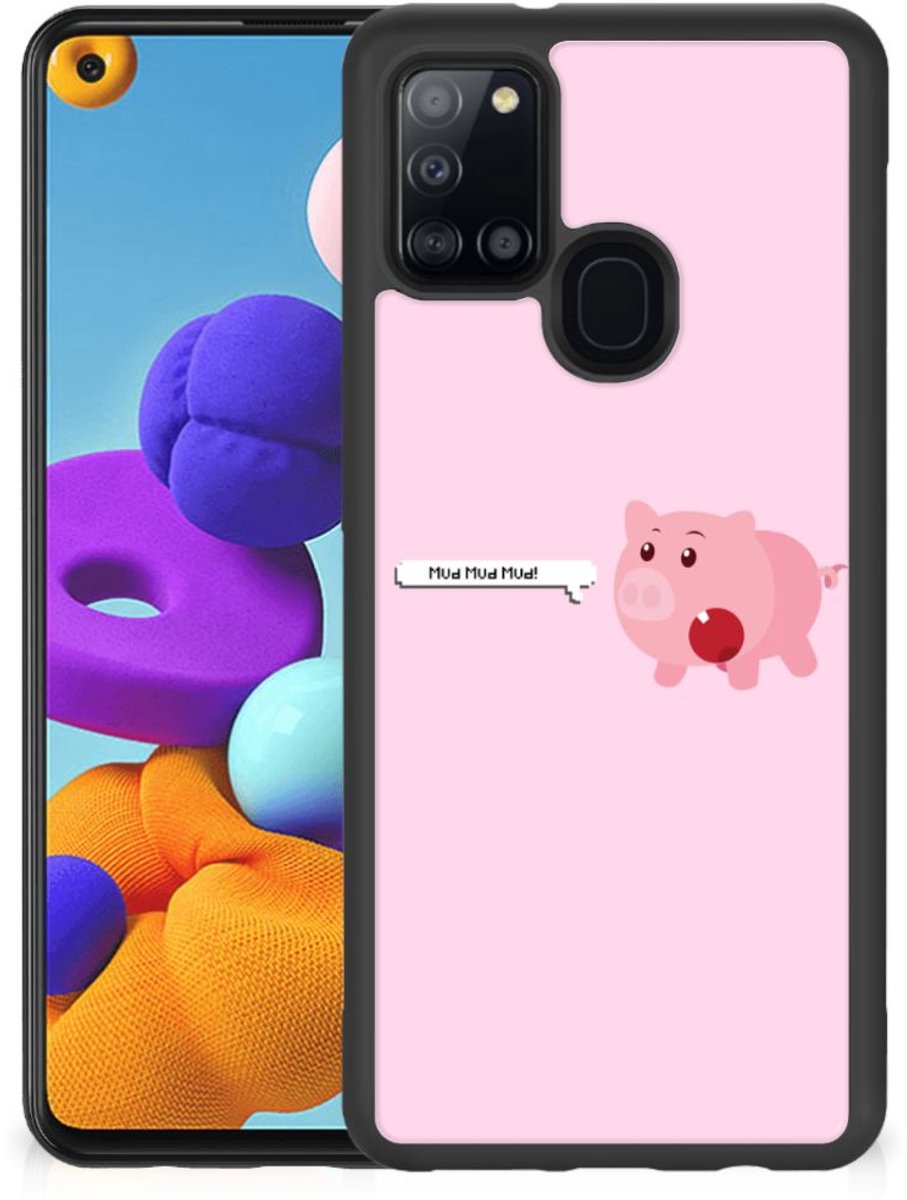 Samsung Galaxy A21s Bumper Hoesje Pig Mud