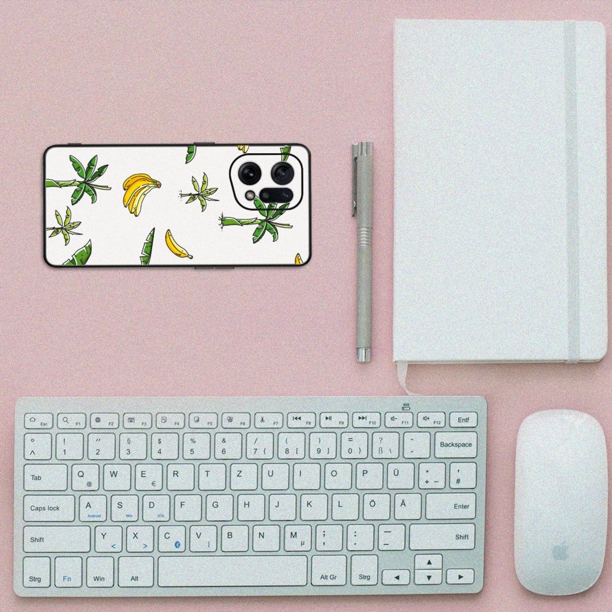 Back Cover voor OPPO Find X5 Bloemen Hoesje Banana Tree