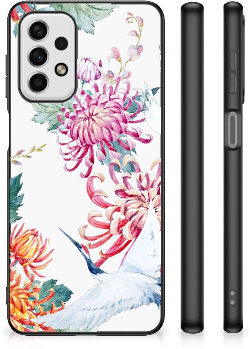 Samsung Galaxy A23 Dierenprint Telefoonhoesje Bird Flowers
