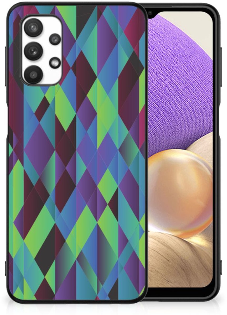 Samsung Galaxy A32 5G Backcover Abstract Green Blue