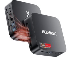 ACEMAGIC K1 Mini PC - 32 GB DDR4 512GB M.2 SSD - AMD Ryzen 7430U - Tot 4,5 GHz - Windows 11 Pro - WiFi 6 - BT 5.2 - 4K UHD Zwart
