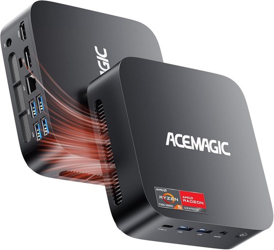 Acemagic K1 Mini PC - 32GB DDR4 - 512GB SSD - AMD Ryzen 7430U - 4K