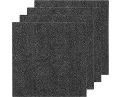 Tapijttegels met Zelfklevende Achterkant 12 x 12 Inch – Zachte Gevoerde Vierkanten – Eenvoudig te Installeren – DIY voor Slaapkamer, Woonkamer, Binnen- en Buitenruimtes