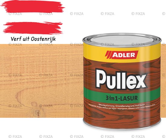 ADLER Pullex 3in1 Douglas Beits – Transparante Houtbeits Buiten – 3-in-1 Impregnering & Bescherming – Oplosmiddelhoudend – Oostenrijkse Kwaliteit – 0,75L