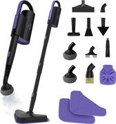 Motionflow 16-in-1 Stoomreiniger - Vlekkenreiniger - Handstomer voor diepte reiniging vloer, bank, badkamer en tapijt - Stoomdweil - Tapijtreiniger - Steam Cleaner Zwart