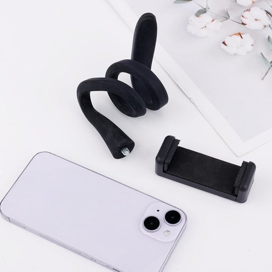 Buggy Telefoonhouder - Flexibele Mobiele Telefoonhouder voor Buggy met Antislip Handgreep - Handig voor Buggy en Loopband van Merkloos — afbeelding 4