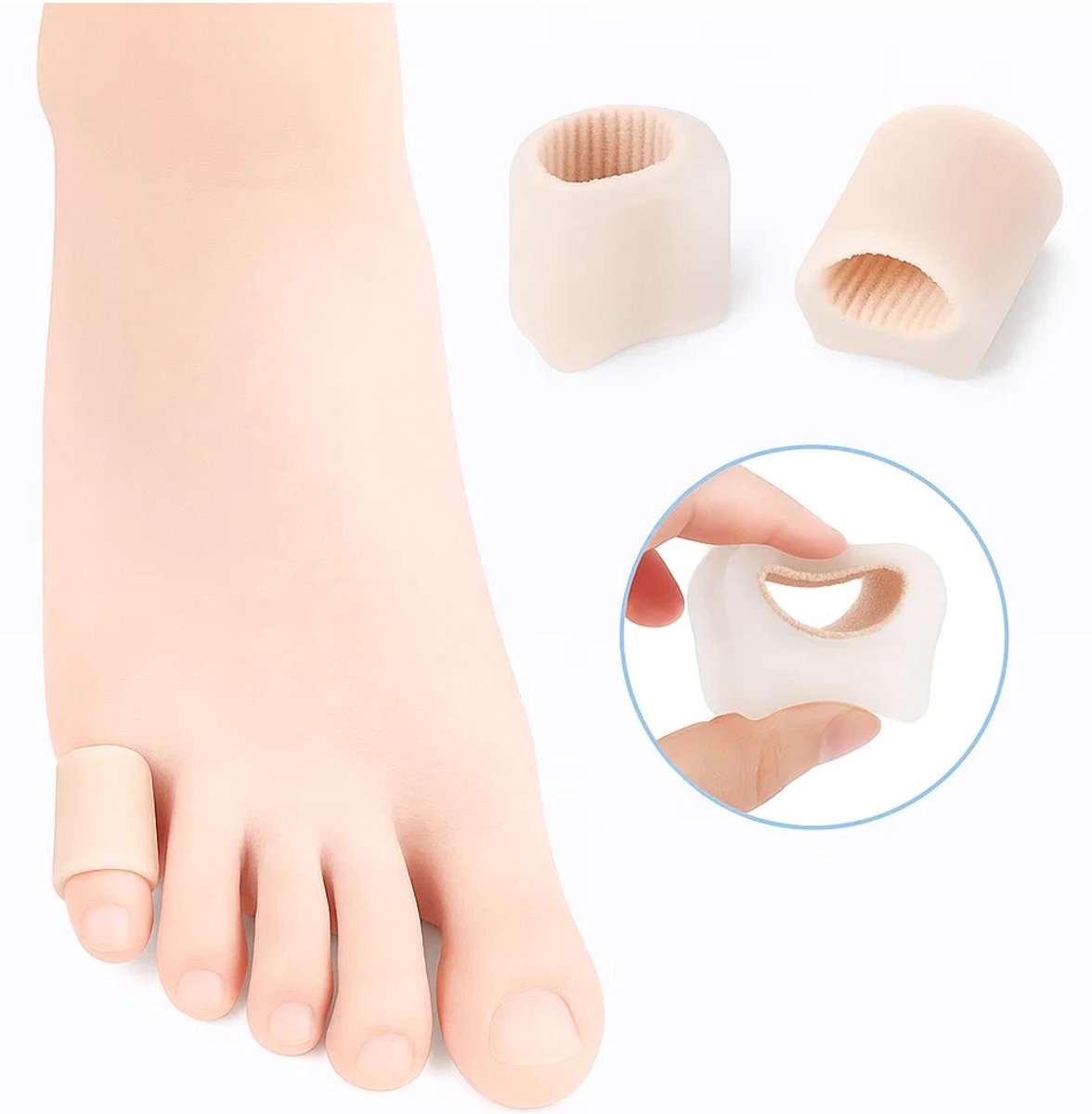 Goedkoopste Kleine Teen Spreider I Teenspreider I Kleine Teen Beschermer I Teencorrector I Anti Slip Design I 1 Paar