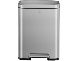 EKO - Poubelle à pédale Madison 20 litres - Acier inoxydable - Inox mat Misty - Prullenbak