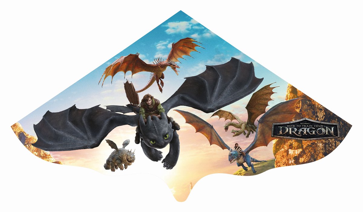 Kindervlieger Gunther How to train your dragon GU1212 Blauw 115 x 63 cm