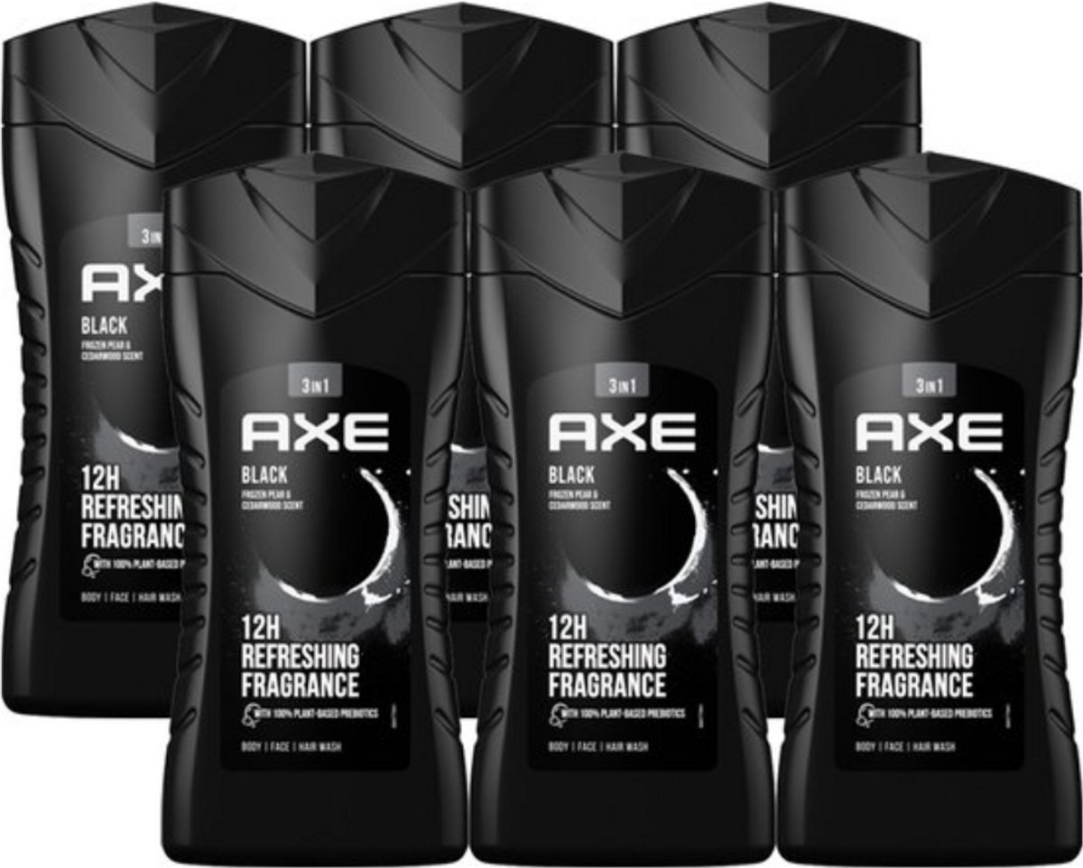 Axe Douchegel – Black 250 ml (6 stuks)