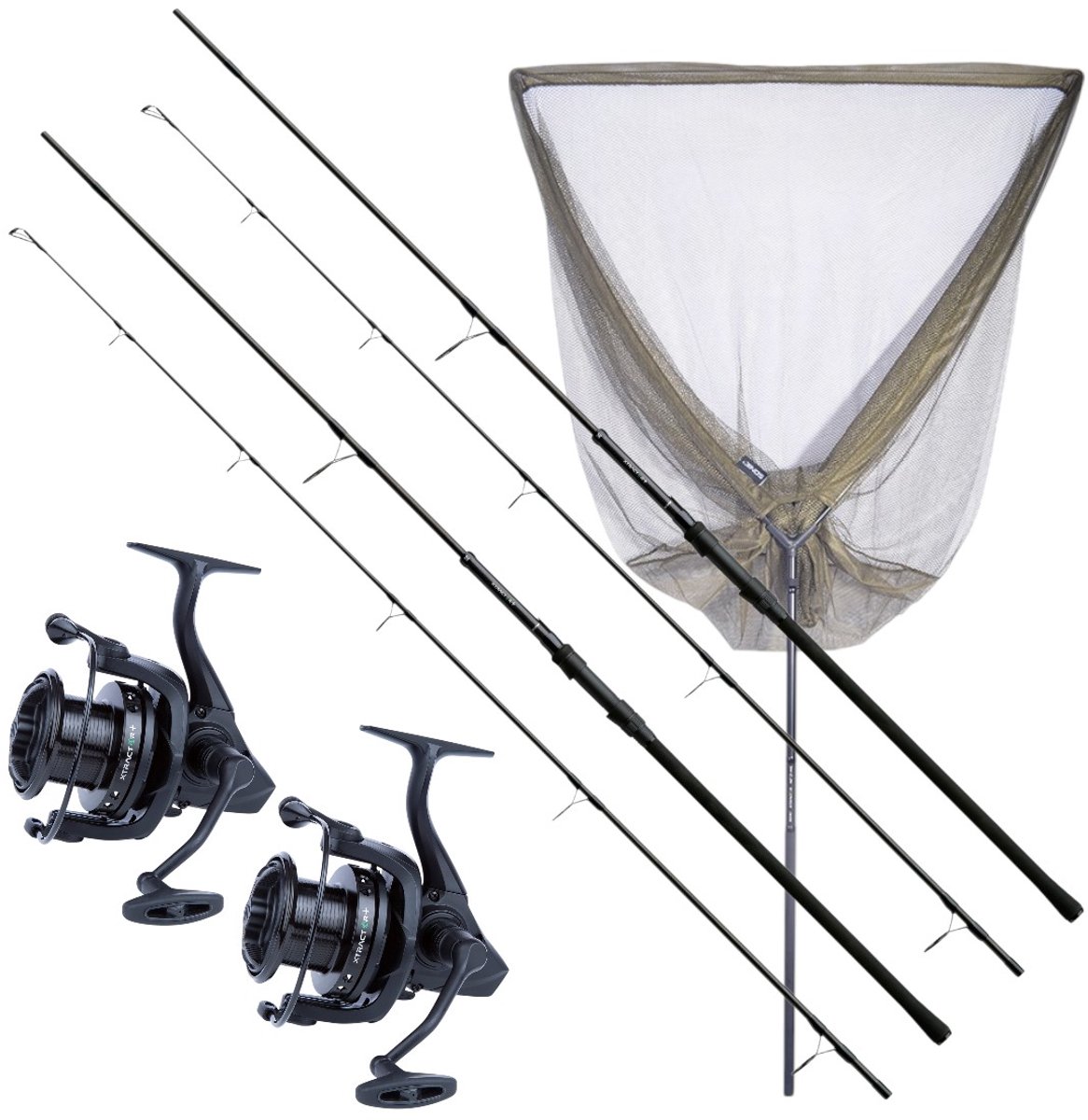 Sonik Xtractor+ 2 Rod Carp Kit 10ft (3.50lb) (Hengels+Molens+Schepnet) | Karper set
