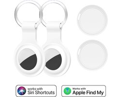 Set van 2 Witte GPS Trackers – GPS Tracker Zonder Abonnement – Sleutelvinder - Geschikt voor Apple iPhone - Werkt met Find My – Tag WiseQ