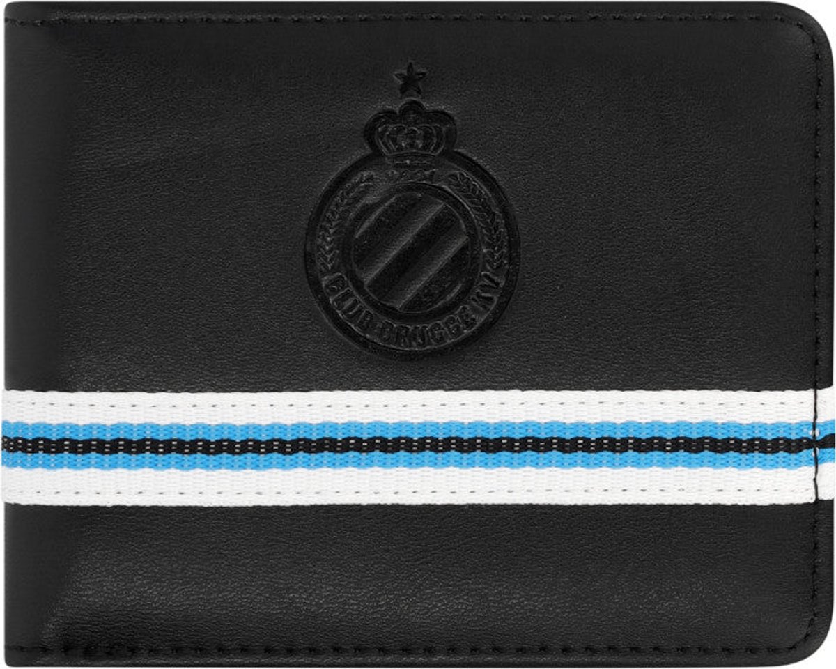 Club Brugge portefeuille reliëf logo zwart
