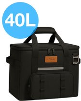 Sac isotherme - Sac à lunch - XXXL - 40 litres - Blauw - Isolation - Riem - Sac isotherme - Sac à lunch - Sac isotherme - Sac de pique-nique - Tire-bière - Zwart