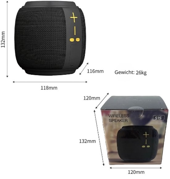 Draagbare Outdoor Bluetooth Speaker – Blue Tooth 5.4 - IPX6 Waterdicht - lichtgewicht- 3D Surround sound — afbeelding 5