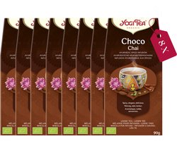 Yogi Tea - Losse Thee - Choco Chai Voordeelverpakking - Biologische Kruidenthee met Cacao en Specerijen - 8 Pakjes