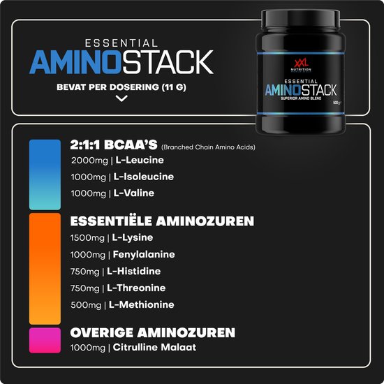 XXL Nutrition - Essential Amino Stack - Tropical - Aminozuren - 500 g