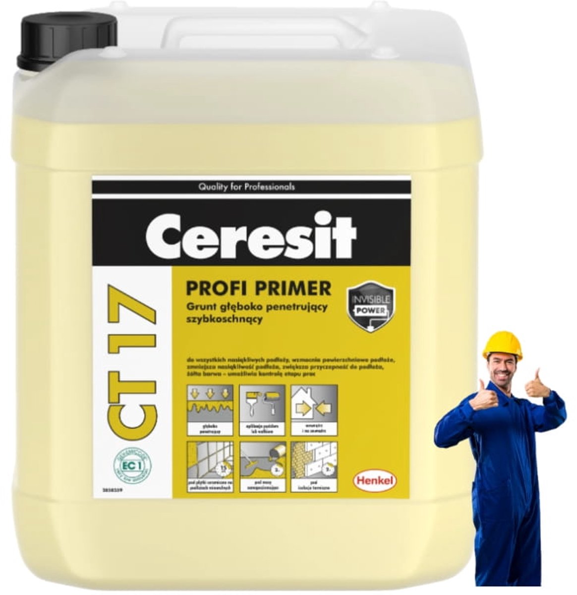 Henkel CT17 - Grondverf - 5L - Diep Penetrerend - Snel Drogen - Oplosmiddelvrij
