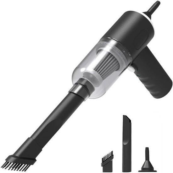 Auto Stofzuiger - Handstofzuiger - Auto Stofzuiger Draadloos - Kruimeldief Draadloos - kleine Stofzuiger - Air Duster - Kleine Stofzuiger - Kruimelzuiger - Multifunctionele Draadloze Stofzuiger - Zwart