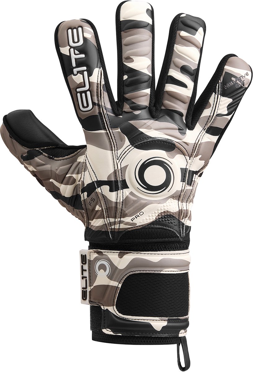 Elite Sport Combat N Keepershandschoenen - Zwart / Camouflage | Maat: 6