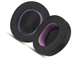 Vervangende Oorkussens Geschikt voor SteelSeries Arctis Nova Pro - Zwart & Paars Bluetooth version Mesh earmuffs
