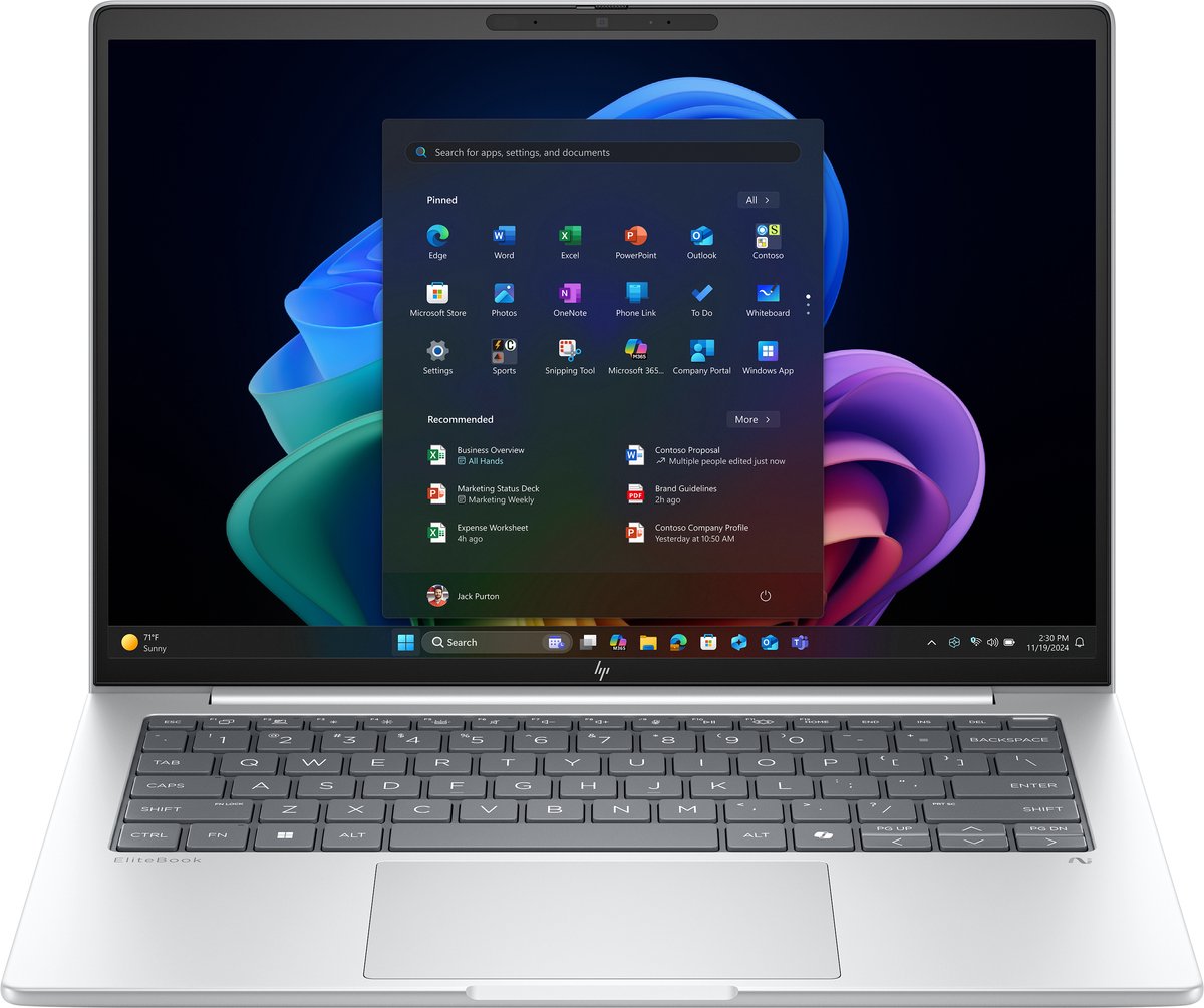 HP EliteBook 8 G1a Next Gen AI PC Copilot+ PC AMD Ryzen AI 5 PRO PRO 340 Laptop 35,6 cm (14") WUXGA 32 GB DDR5-SDRAM 1 TB SSD Wi-Fi 6E (802.11ax) Windows 11 Pro Zilver