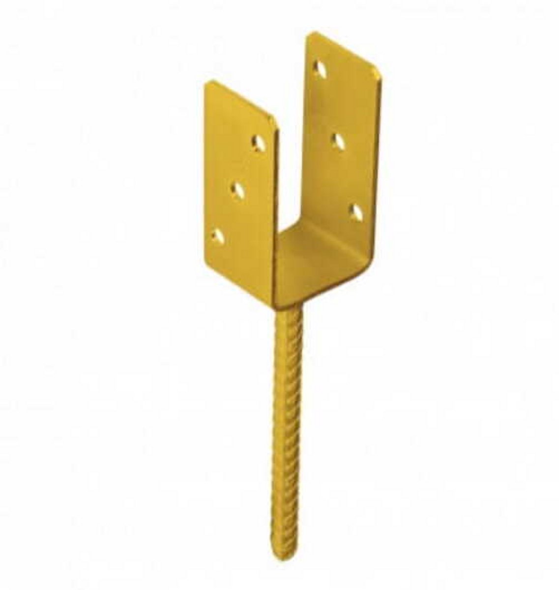 Domax Serie - Paalhouder - Goud - 71x120x60mm - Voor Beton