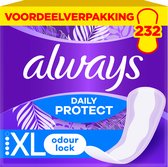 Always Daily Protect Inlegkruisjes Extra Long - OdourBlock Technologie - 4 x 58 Stuks