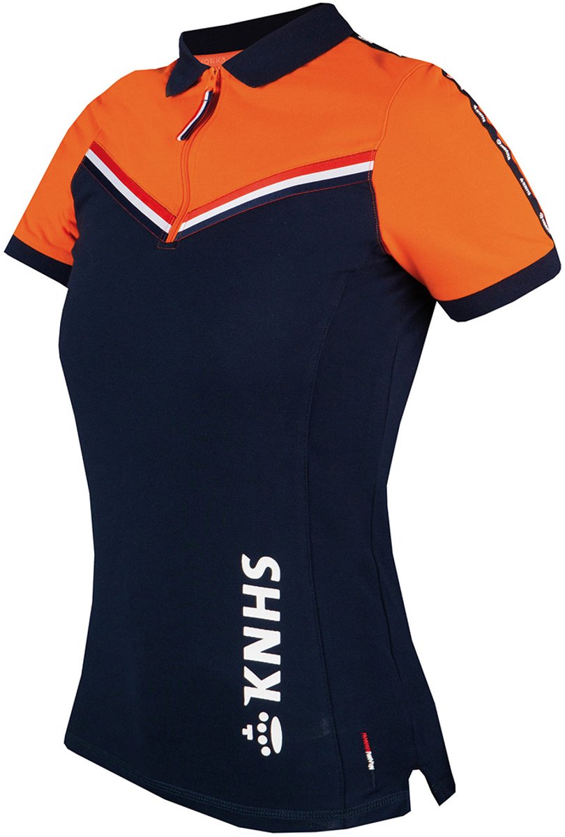 Knhs Polo Knhs Fan Nl Dames Donkerblauw-oranje - L