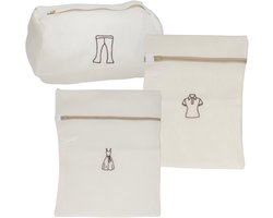 Gerimport waszakken Iris set - 3 formaten - voor delicaat wasgoed - lingerie/bh waszak