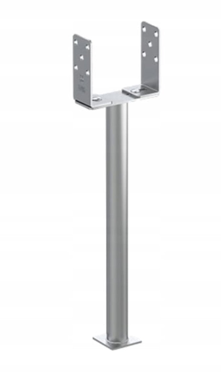 Domax - Verstelbare Paalhouder - 0-200mm - Gegalvaniseerd - Staal