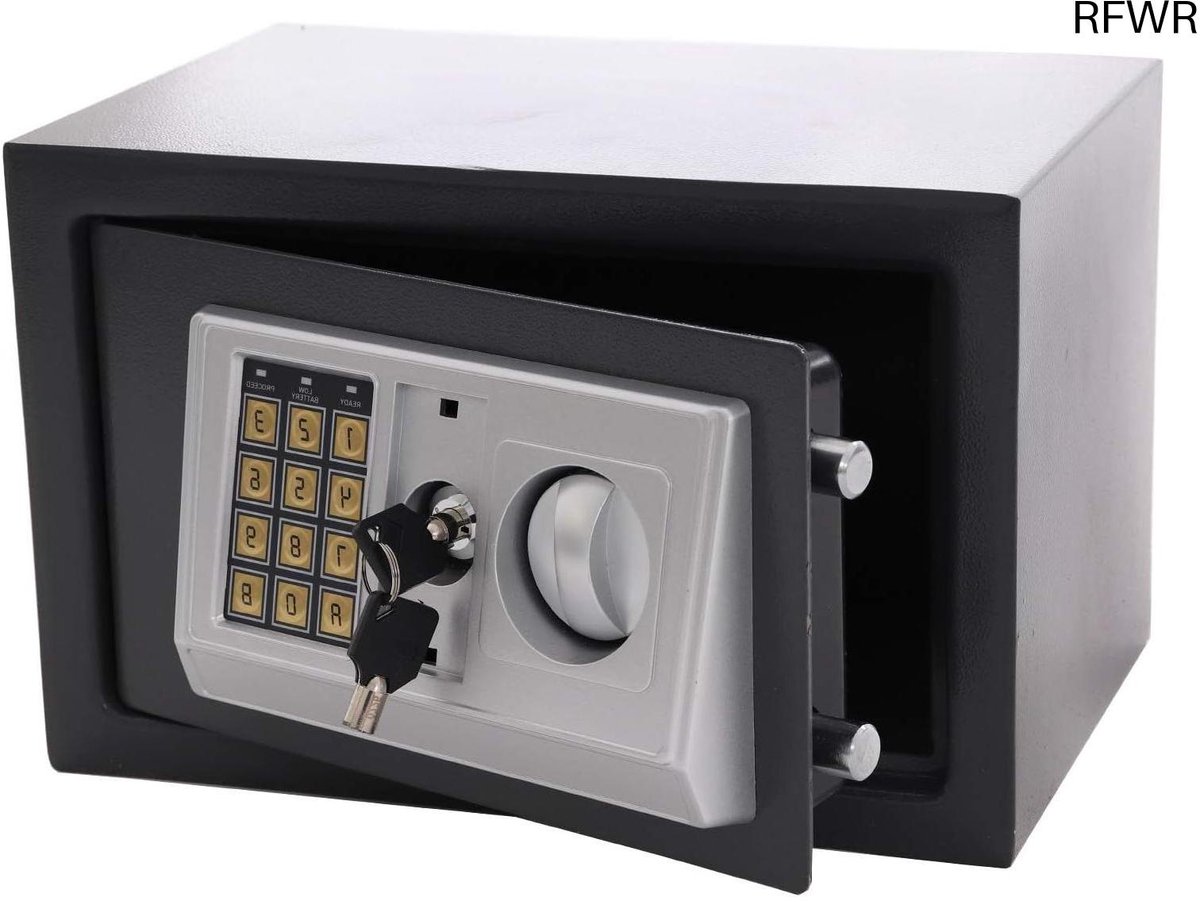 RFWR® Veilige Elektronische Kluis met Cijferslot en Led-display voor Thuis en Kantoor - 31 x 20 x 20 cm