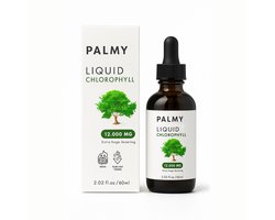PALMY® Liquid Chlorophyll (12.000 mg) - Pepermunt smaak - Chlorofyl Druppels - Extra sterk - Chlorophyll Liquid - Vloeibaar - Supplement - Gua Sha - Chlorofyll Drops - Chlorella - Chlorofil Water - Chlorophyll drops - Superfood - Afvallen