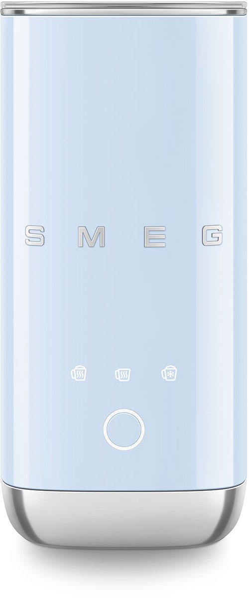 SMEG MFF02PBEU Melkopschuimer - Elektrische Melkopschuimer - 500W - Warm & Koud Melkschuim - 180 ml - Keramische Antiaanbaklaag - '50s Style - Pastelblauw