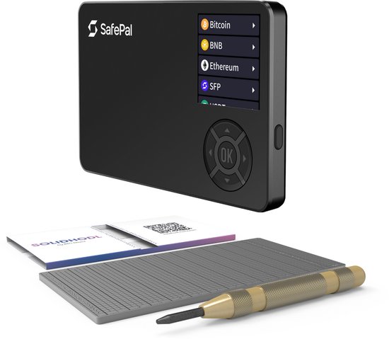 SafePal S1 + SOLIDHODL - Voordeelbundel - Hardware Wallet - Wallet voor Bitcoin, Ethereum en vele andere crypto