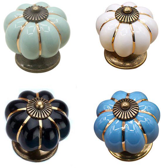 Tijdloze kastknop | Unieke kastknop | Vintage kastknoppen | Aqua blauw