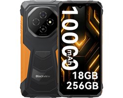 Blackview FORT 1 - Robuuste Smartphone - 18 GB RAM - 256 GB ROM - 6,56 inch - 10.000 mAh - Robuuste telefoon - Android 15 - GPS - Oranje