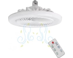 Home & Marker – Plafondventilator met lamp – ø23cm – LED Dimbaar – Plafondventilator met verlichting – Plafondventilator afstandsbediening – FANGLO