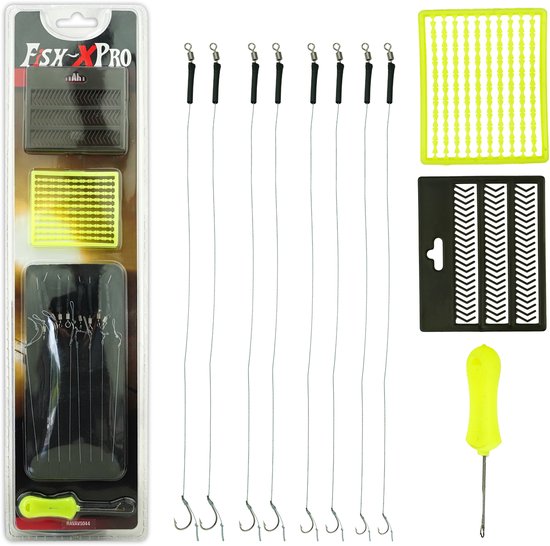 FISH-XPRO Carp Starter Set – 8 onderlijnen