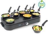 FRITEL Gourmet Wok Pancake GWP 2560 - Wokset / Pannenkoekenmaker - Party set - 1500W - 8x15 cm- 1 tot 8 Pers. + 8 Wokpannetjes & Spatels - PFAS-vrij